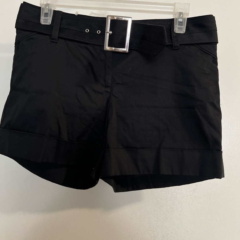 White House Black Market High Waist Black Shorts with Belt